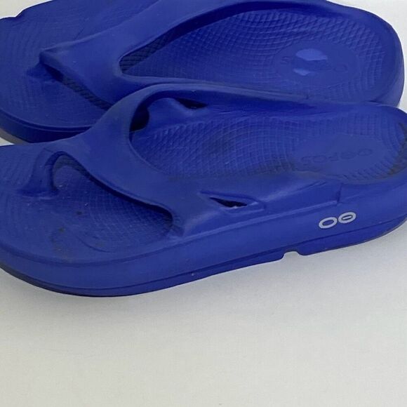 Oofos Women's Blue Flip Flop Lightweight OOriginal Recovery Sandal Size 6 - Picture 6 of 13